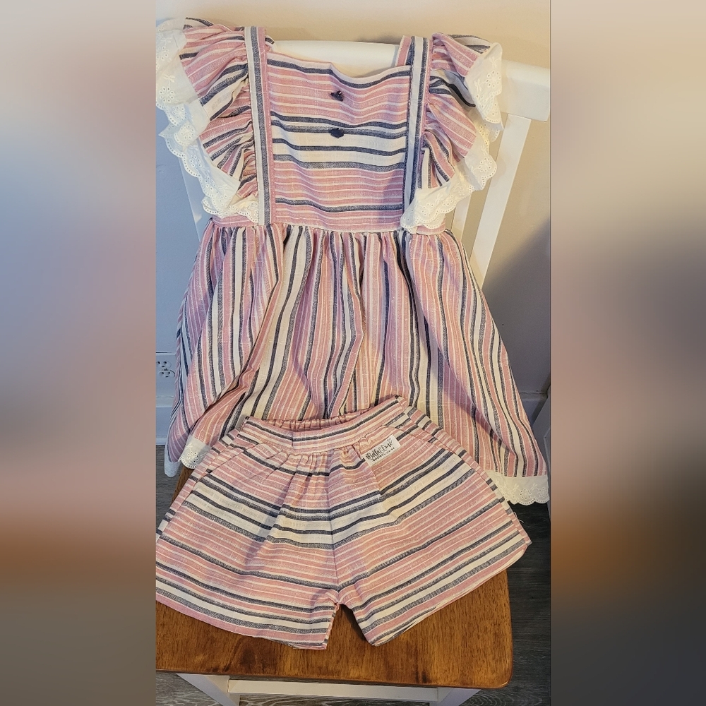 Bella & Omi 2pc RWB Tunic Set, NWOT Size 7Y